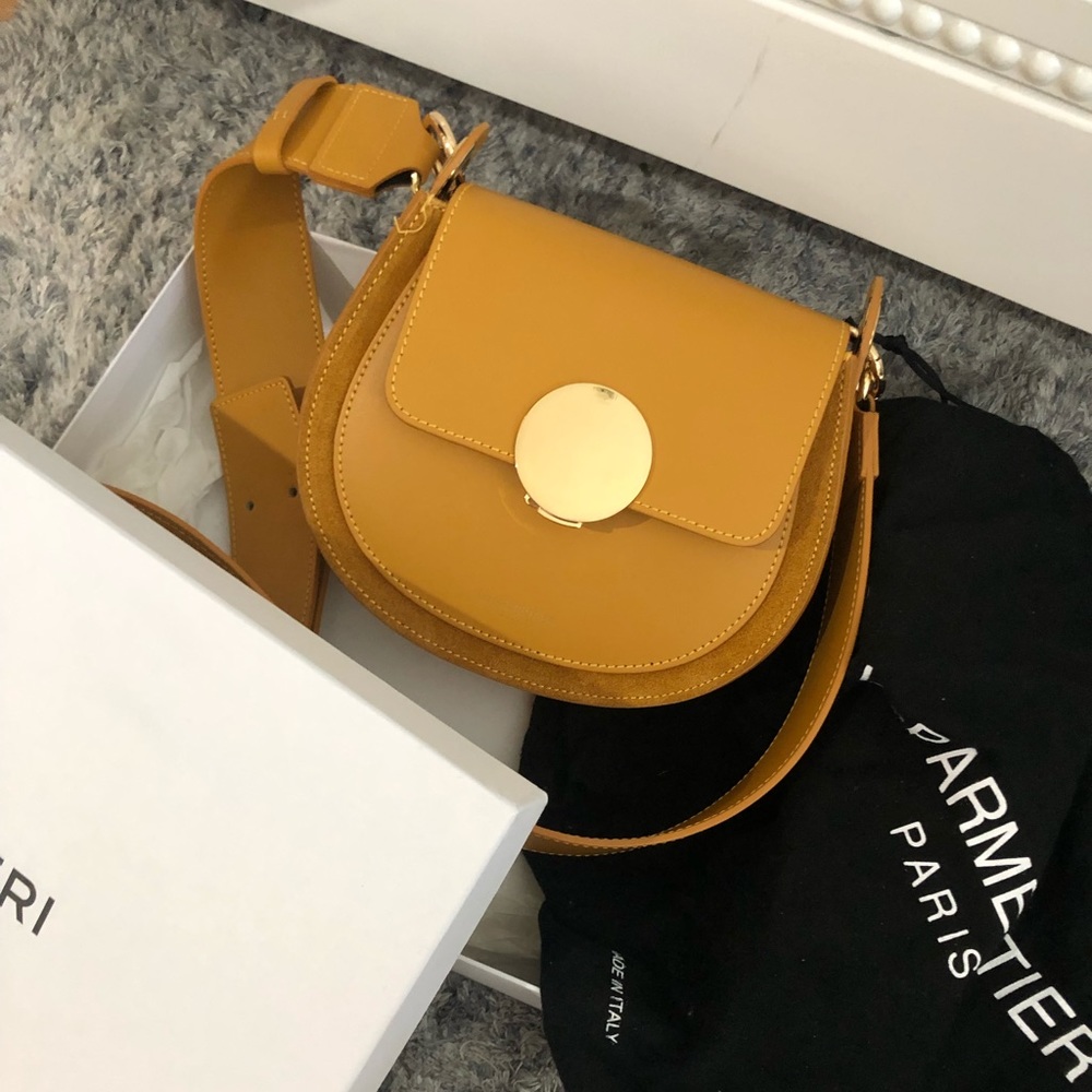 Le Parmentier Yucca Suede Leather Shoulder Bag
